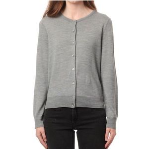 Banana Republic Stretch Merino Wool Cardigan in Gray
